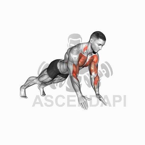 Alternating Medicine Ball Push Up